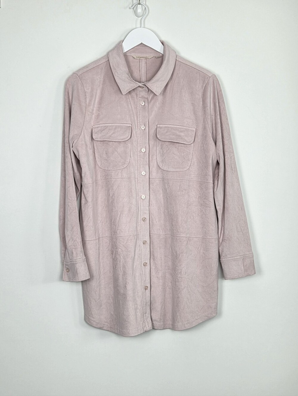 Soft Surroundings Size L Soft Pink Shirt Jacket